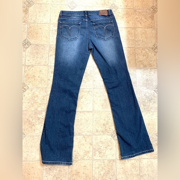Juniors Paris Blues Bootcut Jeans Distressed Denim Sz 9 - Picture 10 of 10